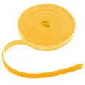 Produktbild: deleyCON 5m Klett Kabelbinder Klettband Klettbandrolle 10mm Breit Kabelmanagement Kabelorganizer Klettkabelbinder Klettverschluss zuschneidbar Gelb