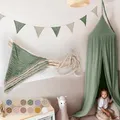 Produktbild: LILIMAUS Wimpelkette Stoff [mit Goldapplikation in 12 Farben] Wimpelkette Kinderzimmer - 100% Baumwolle Handmade Girlande Stoff - Wimpelkette Musselin - Hausbett Deko Mädchen & Jungen für Babyzimmer