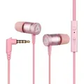 Produktbild: KLIM Fusion Kopfhörer in Ears mit Mikrofon - Langlebig - Innovativ: In-Ear Kopfhörer mit Memory Foam - 3.5 mm Jack - Sport Gaming In Ear Kopfhör... - Rosa