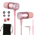 Produktbild: KLIM Fusion In-Ear-Kopfhörer mit Kabel & Mikrofon Hi-Fi, Memory-Schaum, 3,5 mm Klinke, Pink