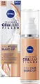 Produktbild: NIVEA Hyaluron Cellular Filler 3in1 Pflege Make-Up Dunkel (30 ml), feuchtigkeitsspendende Foundation mit Hyaluron, Gesichts für einen ebenmäßigeren Teint