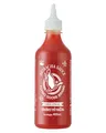 Produktbild: FLYING GOOSE Sriracha Chilisauce, das Original ohne Glutamat, scharf, weiße Kappe, scharfe Würzsauce aus Thailand, 1 x 200 ml