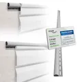 Produktbild: HEXIM Siding Fassadenpaneele außen Fassadenverkleidung wetterfest Kunststoffpanelee PVC-U Verkleidung Außenwand Hausverkleidung UV-beständig - (Abschlussprofil weiß)