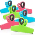 Produktbild: com-four® 6x Verschlussklammern für Tüten - breite Verschlussclips für Lebensmittel-Beutel - Verschlussklemmen aus Kunststoff - Tüten Clips zum Verschließen und Frischhalten