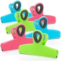 Produktbild: com-four® 6x Verschlussklammern für Tüten - breite Verschlussclips für Lebensmittel-Beutel - Verschlussklemmen aus Kunststoff - Tüten Clips zum Verschließen und Frischhalten