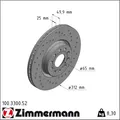 Produktbild: 2x Zimmermann 100.3300.52 Bremsscheibe für VW SKODA SEAT AUDI GOLF PASSAT CADDY