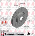 Produktbild: 2x ZIMMERMANN Bremsscheibe 100.3300.52 für AUDI CUPRA SEAT SKODA