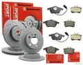 Produktbild: ZIMMERMANN Bremsenset Sport Bremsscheiben + Bremsbeläge vorne + hinten für FORD