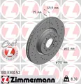 Produktbild: 2x ZIMMERMANN Bremsscheibe SPORT Z 100.3300.52 für VW GOLF AUDI SKODA SEAT A1 CC