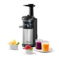 Produktbild: Panasonic MJ-L500S Slow Juicer / Entsafter / 2 Einsätze für Säfte & tiefgefrorene Zutaten / Frozen Joghurt / Silber