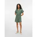 Produktbild: Vero Moda Hemdblusenkleid VMBUMPY SS SHORT SHIRT DRESS WVN GA NOOS Viskose, loose fit grün XL (42/44)