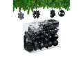 Produktbild: relaxdays Weihnachtsbaumkugel Weihnachtskugeln im 100er Set (100 St), schwarz