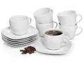 Produktbild: SÄNGER Kaffeeservice Bilgola Kaffeetassen Set, Weiß (12-tlg), 6 Personen, Porzellan, 150 ml, Spülmaschinengeeignet, Premium Collection