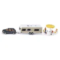 Produktbild: 2542, PKW mit Wohnwagen, Figuren und Campingausstattung, 155, Metall/Kunststo...