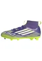 Produktbild: adidas Unisex Kinder F50 League Mid Firm Ground/Multi Ground Football Boots Kids, Purple Rush/Cloud White/Lucid Lemon, 31 1/2 EU