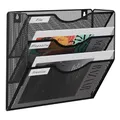 Produktbild: EasyPAG 3 Fächer Metall A4 Zeitschriftenhalter Wand Zeitschriften Wandhalter Aktenablage Dokumentenhalter Hängend Magazin Organizer Flyerhalter Prospektspender,Schwarz