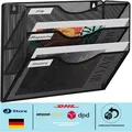 Produktbild: Metall Zeitschriftenhalter | Wandmontage | 3 Fächer A4