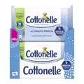 Produktbild: Cottonelle Feuchtes Toilettenpapier, Ultimativ Frisch, 12 x 42 Tücher, DEODYCYLX-Technologie, Sanft zur Haut, Ohne Alkohol und Farbstoffe, Sensitive, Biologisch Abbaubar