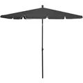 Produktbild: furnicato Sonnenschirm mit Mast 210x140 cm Anthrazit