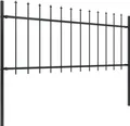 Produktbild: vidaXL Gartenzaun mit Speerspitze Stahl 181 x 80 cm Schwarz
