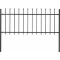 Produktbild: vidaXL Gartenzaun mit Speerspitze Stahl 181 x 80 cm Schwarz 144924