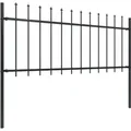 Produktbild: vidaXL Gartenzaun Woerden mit Speerspitze Stahl 181 x 80 cm Schwarz - Schwarz