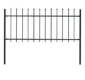 Produktbild: vidaXL Gartenzaun Gartenzaun Woerden mit Speerspitze Stahl 181 x 80 cm Schwarz, (1-St)
