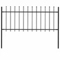 Produktbild: vidaXL Gartenzaun Woerden mit Speerspitze Stahl 181 x 80 cm Schwarz NEU