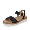 Produktbild: Remonte Damen Riemchensandalen D0Q52, Frauen Sandalen,lose Einlage,Freizeitschuhe,offene Schuhe,Strandschuhe,Riemen,Riemchen,schwarz (00),41 EU