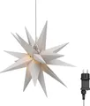 Produktbild: LED-Weihnachtsstern 3D, Ø 56 cm, mit Netzkabel Außenstern mit Timer und 18 Zacken, warmweiß (3000 K), für den Innen- und Außenbereich (IP44), Kabel 9,5 m
