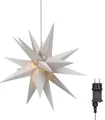 Produktbild: Goobay 64789 LED-Weihnachtsstern 3D, Ø 56 cm, 4,5-V-Außentrafo, weiß-Transparent