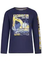 Produktbild: SALT AND PEPPER BY KIDS PARK Jungen Langarmshirt mit leuchtendem Bagger Print T-Shirt, True Navy, 104 cm-110 cm