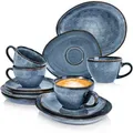 Produktbild: Sänger Kaffeeservice, Blau, Keramik, 4-teilig, 26x34x24.75 cm, kratzfest, Essen & Trinken, Geschirr, Geschirr-Sets, Kaffeeservice