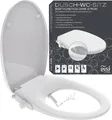 Produktbild: EISL Dusch WC-Sitz Aufsatz, Toilettensitz mit Bidet Einsatz, Po Dusche & Absenkautomatik, Weiß