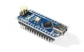 Produktbild: Nano V3.0 Modul, Arduino kompatibles Entwicklungsboard mit Microchip/Atmel Mikrocontroller, 5V, 16MHz, CH340G USB-Controller, aufgebaut mit angelöteten Stiftleisten