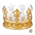 Produktbild: 2 x Aufblasbare Krone gold Kostümzubehör Fasching Königskrone Spaßkrone Festival