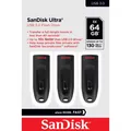 Produktbild: Western Digital SanDisk Ultra USB-Sticks 64 GB, 3-Pack SDCZ48-064G-G46T