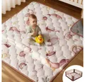 Produktbild: Comomy Spielmatte Krabbelmatte Boden Spielunterlage Laufstallmatte (125*125 cm, 1-St), Faltbare Baby-Spielmatte Rutschfest