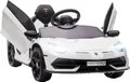Produktbild: HOMCOM Kinder Elektroauto 12V Elektrisches Kinderfahrzeug, LAMBORGHINI AVENTADOR SVJ ROADSTER Elektrofahrzeug inkl. 2,4G Fernbedienung, Kinderauto mit MP3-Player, Hupe, Licht, für 3-5 Jahre, Weiß