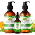 Produktbild: ALIVER Haarpflege-Set Rosmarin Minze Kürbis Shampoo Conditioner Haaröl