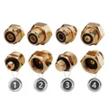 Produktbild: PELMOS Gasanschluss Adapter I 4 teiliges Gasflaschen Adapter - Set für das EU-Ausland I Zum Anschluss von Druckreglern an ausländischen Gasflaschen