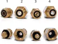 Produktbild: Pelmos Gaskocher Gasanschluss Adapter I 4 teiliges Gasflaschen Adapter, (Set für das EU-Ausland, 4-St), Zum Anschluss von Druckreglern an ausländischen Gasflaschen