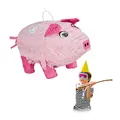 Produktbild: relaxdays Piñata rosa/pink Schwein, 1 St.