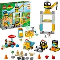 Produktbild: LEGO 10933 DUPLO Große Baustelle mit Licht und Ton, Fahrzeuge mit Push und Go Motor, Spielzeug für Kinder im Alter von 2–5 Jahren