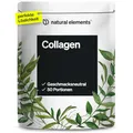 Produktbild: natural elements Collagen Pulver 500 g – Kollagen Hydrolysat Peptide – Kollagen Typ 1 und 3 – perfekte Löslichkeit, natürlicher Geschmack ohne Aromen – laborgeprüft und in Deutschland produziert