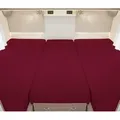 Produktbild: BettwarenShop Wohnmobil Wohnwagen Heckbett Spannbetttuch-Set 3-teilig 2 Längsbetten + Mittelteil | weinrot - rot
