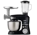 Produktbild: DMS 3 in 1 Küchenmaschine Rührmaschine 5 Liter Knetmaschine Edelstahlschüssel Spritzschutz StandMixer Ice Crusher Fleischwolf Teigkneter 6-stufige Geschwindigkeit 1700 Watt KMFB-1700 (Schwarz)
