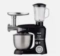 Produktbild: 3in1 Küchenmaschine Schwarz 5 Liter Schüssel 1700W Fleischwolf Mixer Kneten DMS