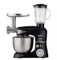 Produktbild: DMS 3in1 Küchenmaschine Schwarz 5 Liter Schüssel 1700W Fleischwolf Mixer Kneten