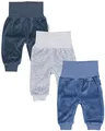 Produktbild: TupTam Pumphose Baby Jungen 3er Pack – Bequeme Baby Hosen Jungen aus Nicki für Herbst und Winter, Farbe: Graphit/Melange Grau/Jeans, Größe: 98